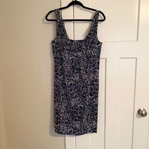 Ann Taylor Dress-Navy and White